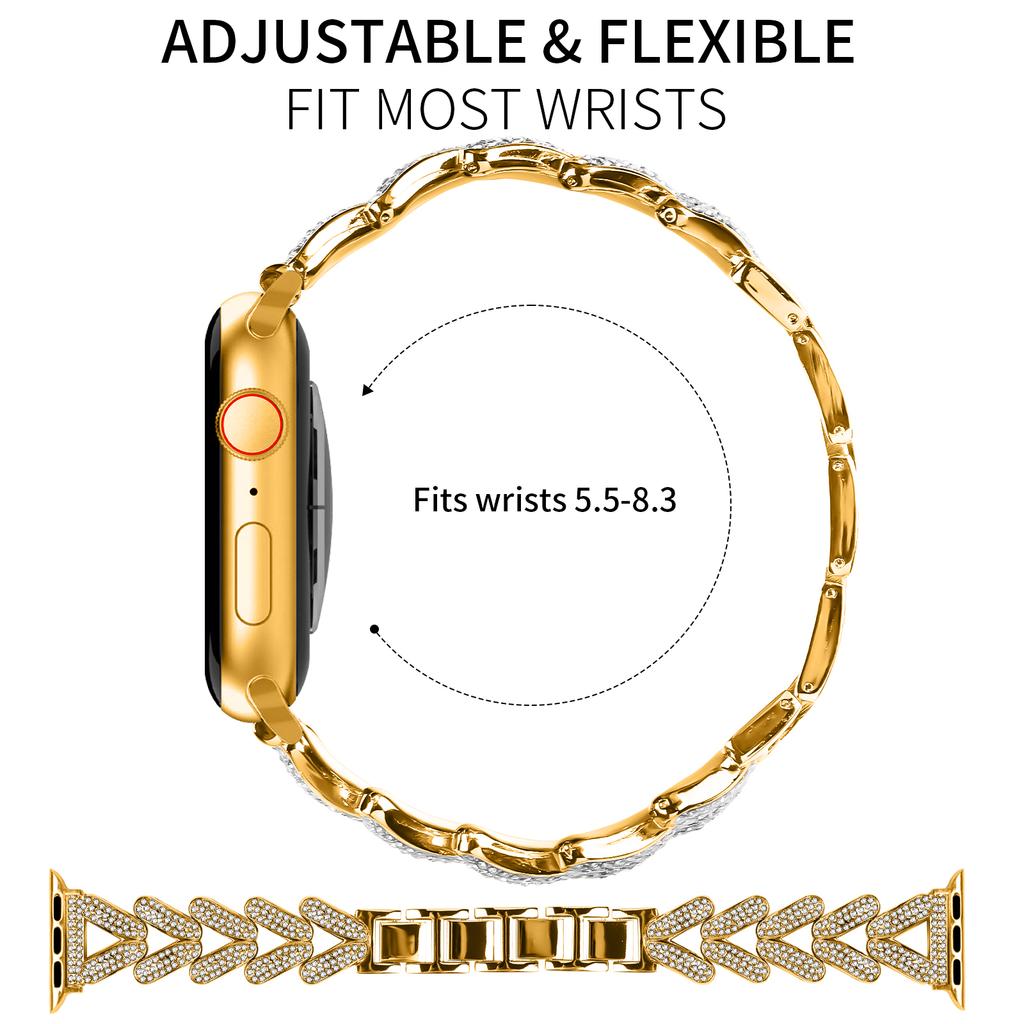 Zinc Alloy Watch Band for Apple Watch 10 46mm/Ultra 2/Ultra 49mm/SE (2023)/(2022)/(2020) 6 5 4 44mm/3 2 1 42mm