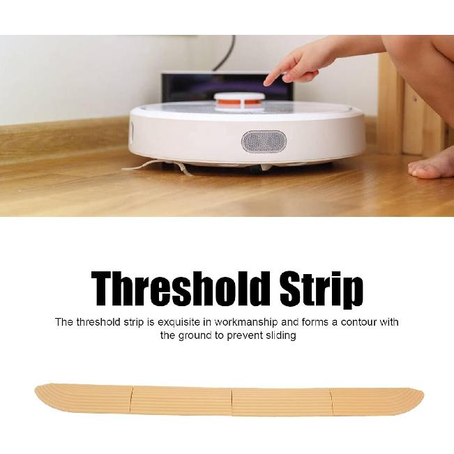 CUEA Door Sill, Universal Rubber Threshold Strip Free Assembly for Wheelchair(Cream Color)