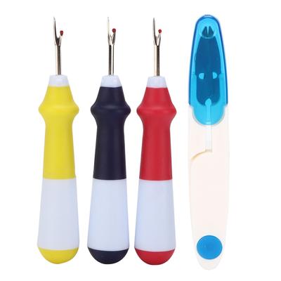 3Pcs Seam Ripper Colorful Durable Stainless Ergonomic Handy Handles Thread Remover for Sewing