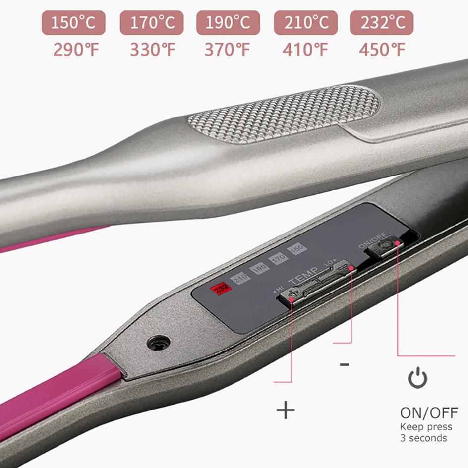Mini Hair Straightener Curler For Short Hair Titanium Plate Beard Thin Pencil Flat Iron Travel Dual Voltage Hair Styling Tools
