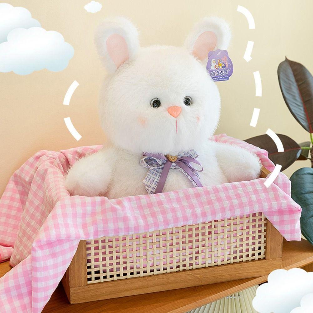 Soft Rabbit Plush Toys PP Cotton Rabbit Stuffed Toy White Rabbit Plush Doll  Kids Gifts