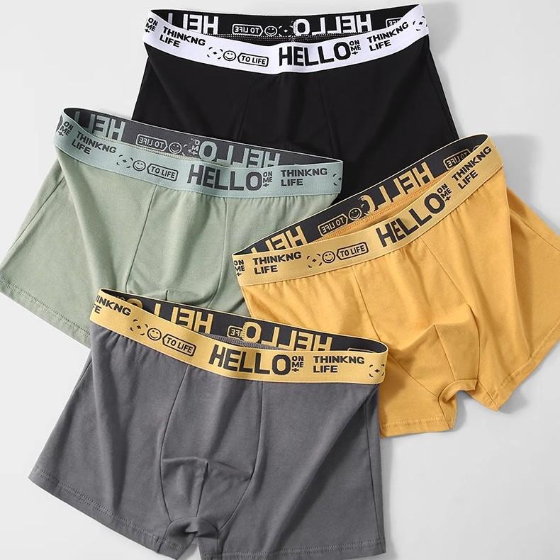 Men's Quick-Dry Cotton Boxer Shorts - Autumn/Winter 2024 Trend, Versatile Sports Briefs for Teens