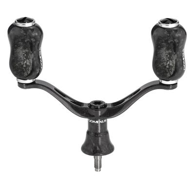 Gomexus Ersatz-Doppelgriff für Shimano und Twin Power Spinnrollen Light Game Geschmiedetes Carbon Glatt Beidhändig Stella, Nasci, (82mm) - Benutzen,