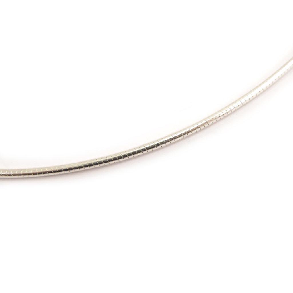 Les Trésors De Lily [C9436] - Silver 'Omega' Silver Necklace - 45 Cm 2 Mm