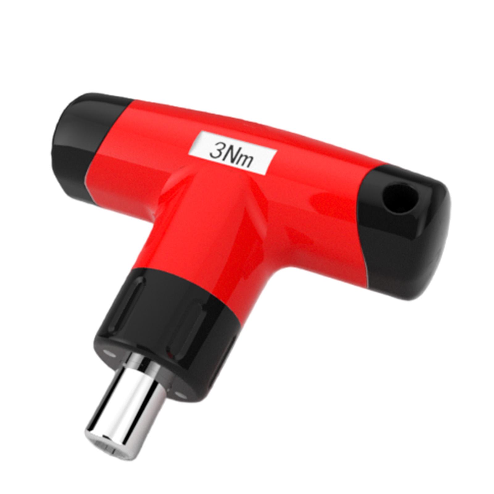 

T Handle Preset Tool 3N.m Ratchet Driver Screwdriver with PH3 T20 H4 SL7 Bits for Workshop Outdoors Home Use