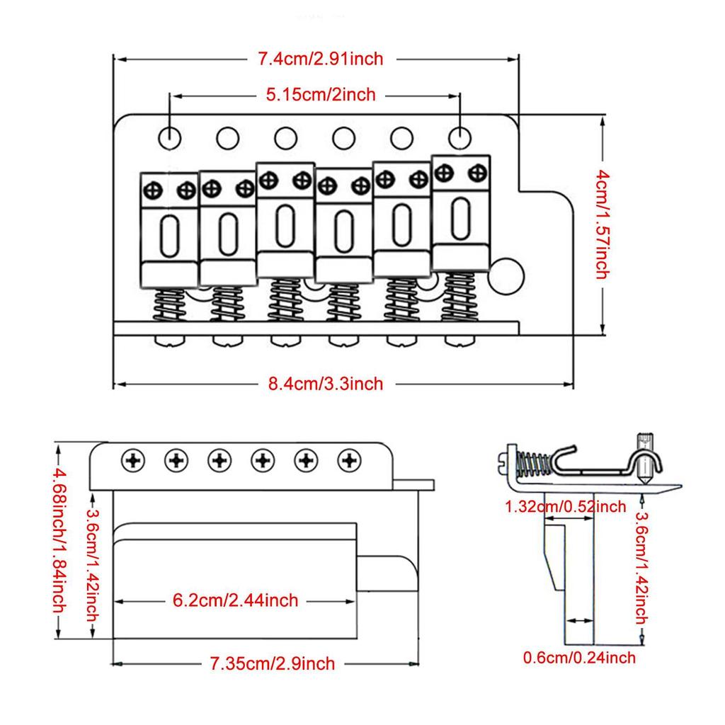 Electric Guitar Tremolo Bridge Roller Saddle Replacement Guitar Accessory for SQ ST 6 String Electric Guitar Parts