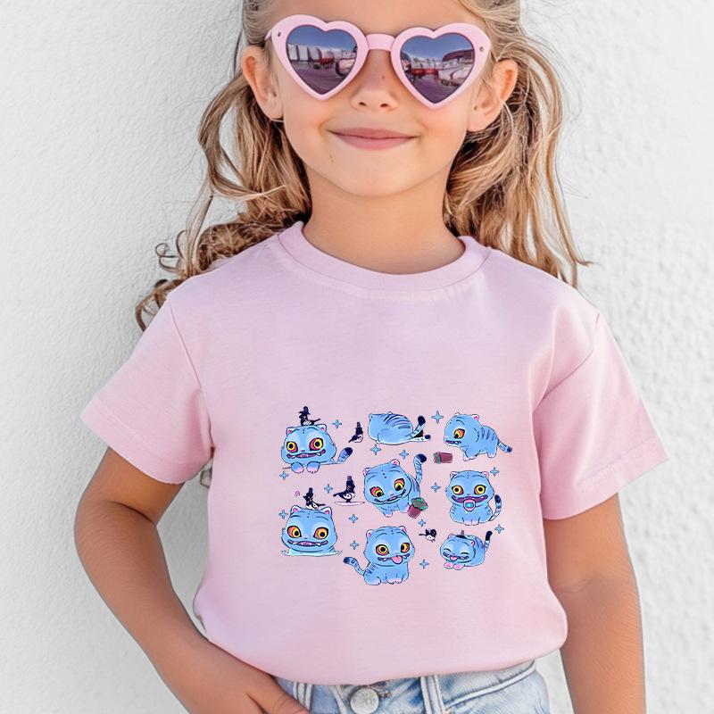 Kpop Korean Wave Witch Hunt printed T-shirt short sleeved children's clothing