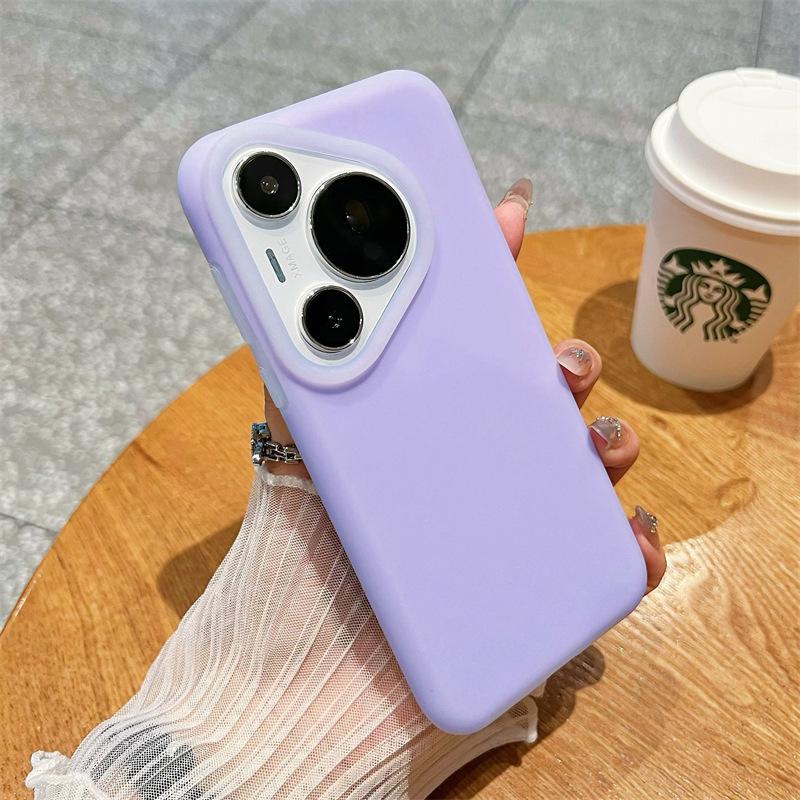 

Подходит для чехла для мобильного телефона Huawei Pura80 Жидкий силикон P70pro Полностью закрывающий Противоударный P70ultr Однотонная Желейная модель Huawei Mate 40pro