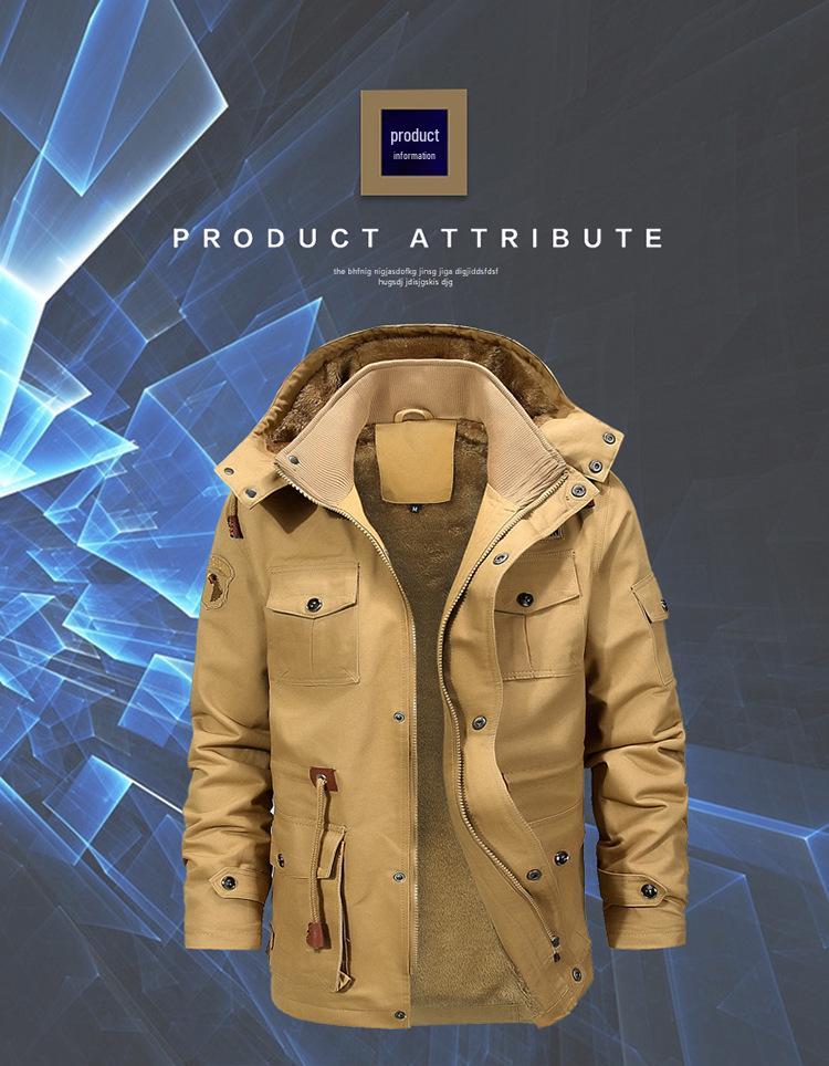 New Men's Washed Cotton Casual Jacket