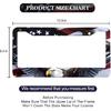 LIN KANG American Flag Eagle License Plate Frame Holder - 2 Pack Patriotic Universal Aluminum Matte Stripe US Flag Gloss Car Tag Frame Holder With