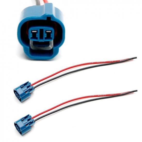 Pair 2-Pin Female Multi-Purpose Wire Connector W/ Leads Pigtails For GM Vehicles