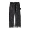 Dipartimento Galleria. Pantaloni a zampa Patchwork in Denim Unisex Jeans Casual Streetwear