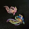 Chinese-style Enamel Rhinestone Phoenix Brooch, Small Exclusive Corsage, Anti-glare Fastener Pin