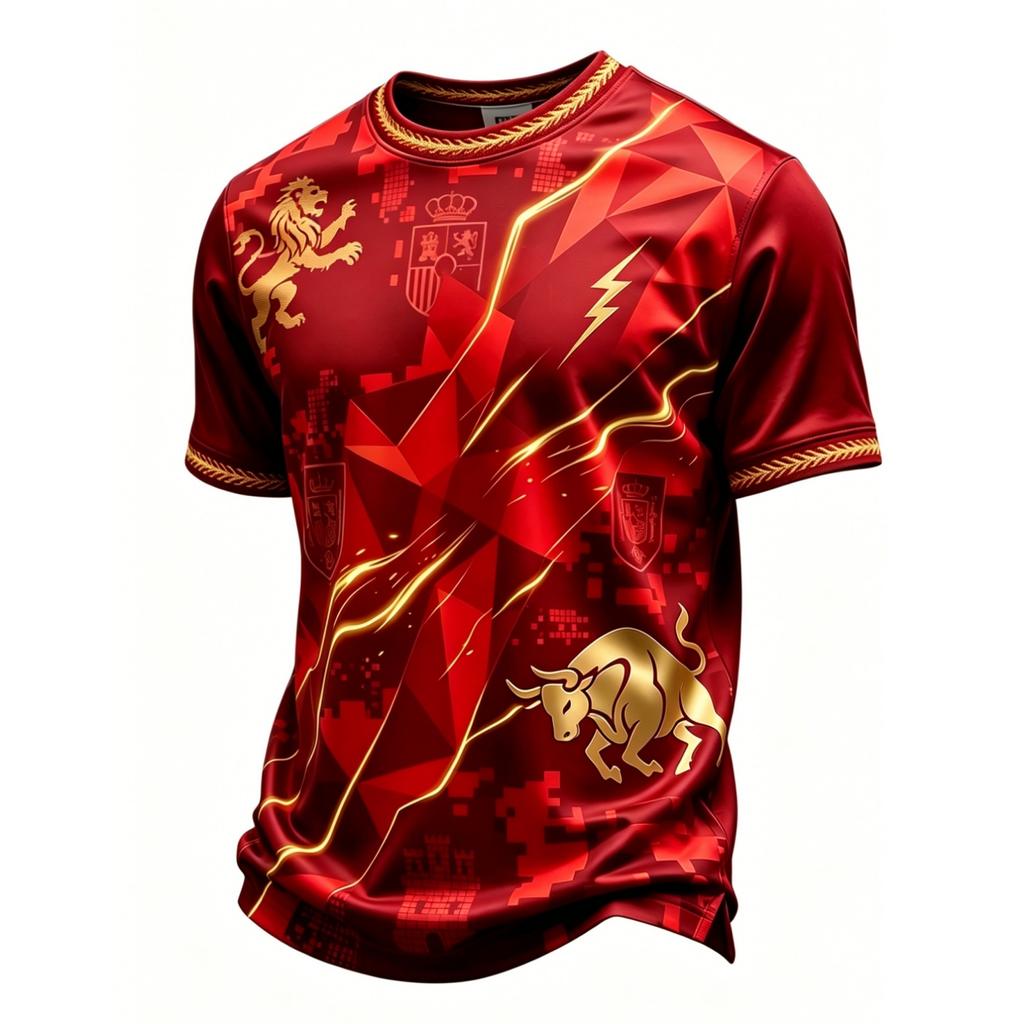 Men's Short Sleeve Soccer Fan T-Shirt with Printed Team Design for Casual Wear