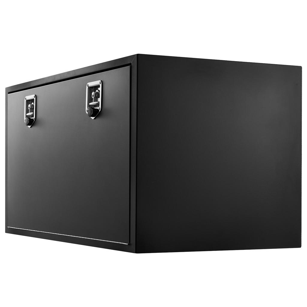 Underbody Truck Tool Box, 1219 x 609 x 609 mm Heavy Duty Steel Trailer Storage Box with Lock & Keys, Waterproof Trailer Storage Organizer Under Body