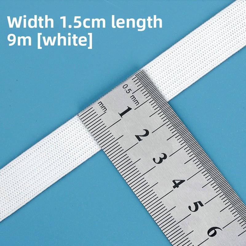 

Плотные и Высокоэластичные Брюки с Поясом и Сверхэластичным Шнурком, Пуленепробиваемая Эластичная Веревка, Ультраэластичная Резинка white 1.5cm wide [ 9m long]