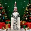 2/3Pcs Christmas Gnome Plush Dolls Long Legs Scandinavian Swedish Tomte Knitted Faceless Santa Sitting Doll Christmas Tree Ornaments Home Decor