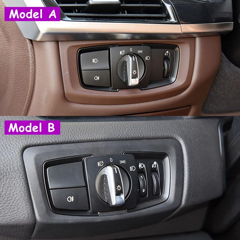 F45 F46 F30 F32 F15 F16 F85 F86 Car Dashboard Headlight Switch Rotary Button Cap Headlamp Cover Panel For BMW X5 X6 2 3 Series