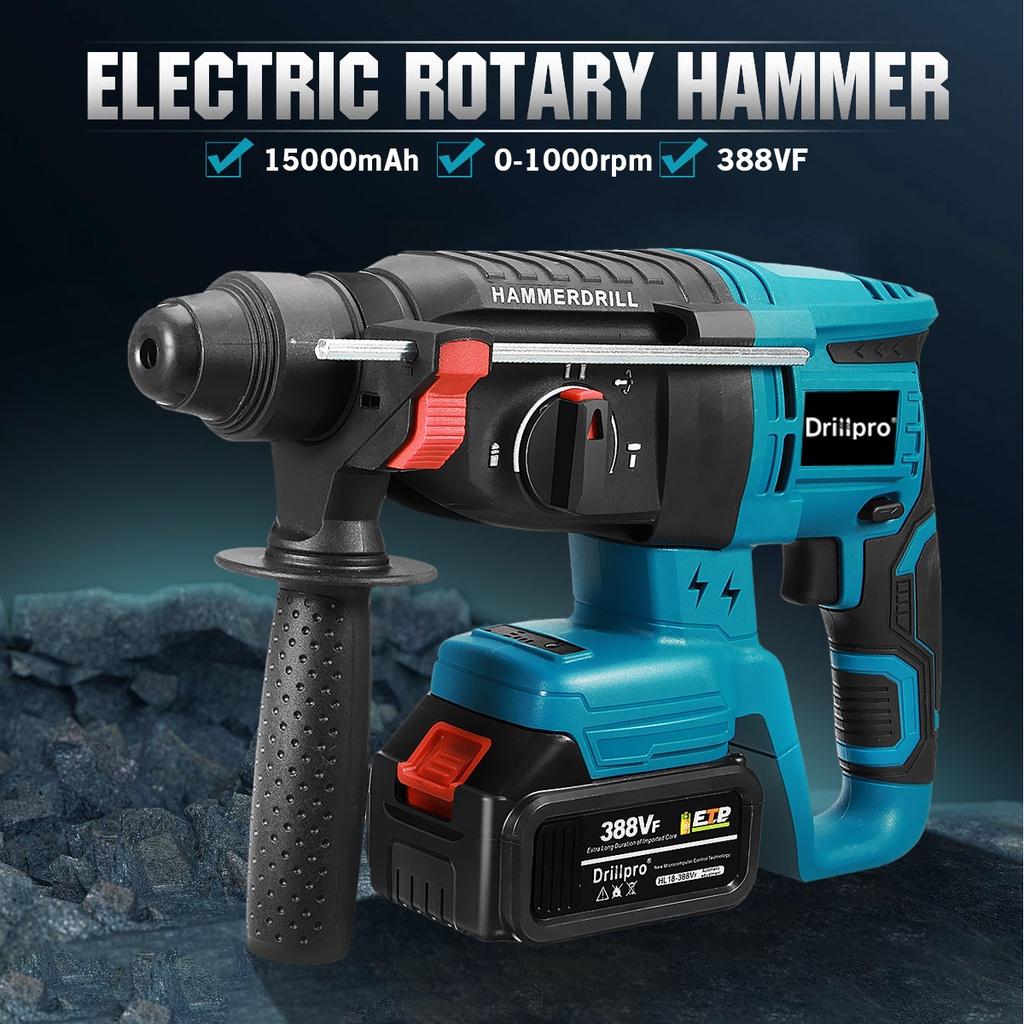 4-in-1-Elektrowerkzeug-Set, elektrischer Schlagschrauber, 13-mm-Bohrmaschine, Bohrhammer, 125-mm-Winkelschleifer für 18-V-Makita-Akku