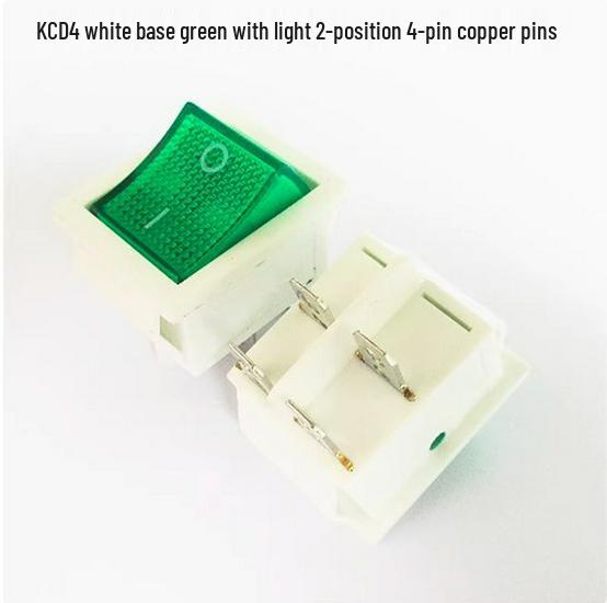 Ship-shaped KCD4 Rocker Switch with Light, 4/6 Pins, 2/3 Gears, 16A 250V Industrial Power Control