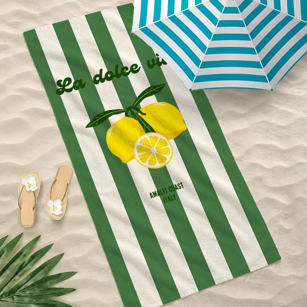 Sommer Boho Stil Zitronen Dolce Handtuch Handtuch Weich Pool Geschenk Für Reise Fitnessstudio Dusche Camping Schnelltrocknend Sport Große Strandtücher