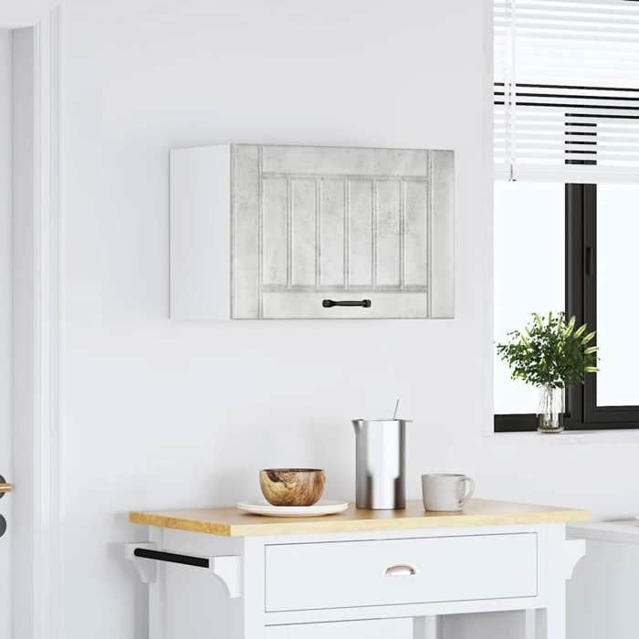 VidaXL Wall-mounted Kitchen Cabinet Lucca Concrete Grey Engineered Wood, Wall-mounted Kitchen Furniture, Cabinet for Kitchen Wall, 853841