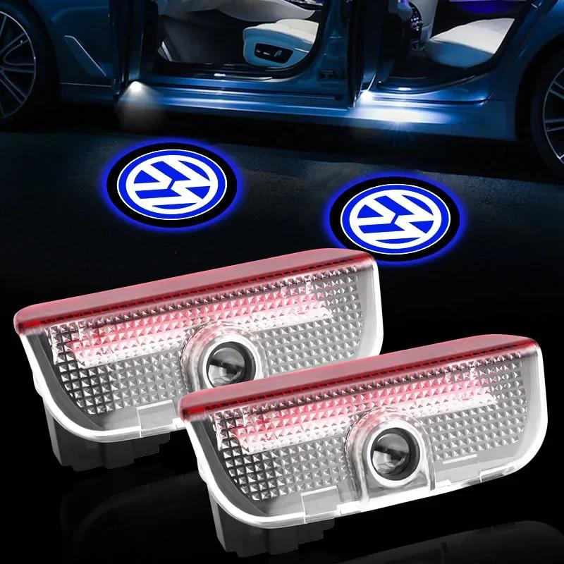 

Hot 2PC Car Projector Light Car Shadow Led Wireless Door Logo Light For Volkswagen Tiguan Golf-4 5 6 7 MK6 B5 B6 B7 Jetta Lavida