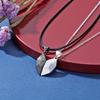 Collier couple - Yin Yang - Pendentif cœur puzzle - Acier inoxydable - Mixte - Argenté