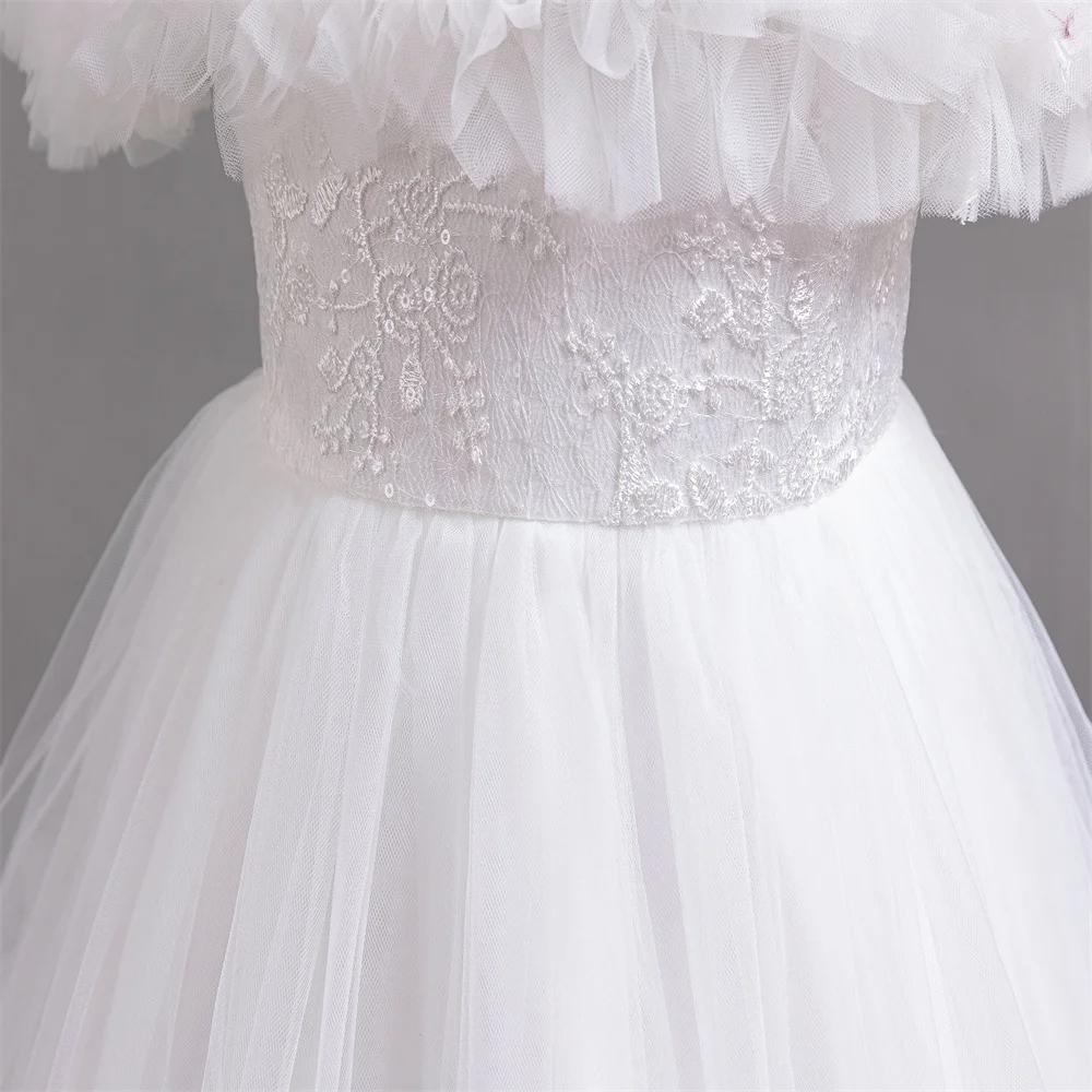 Kız Çiçek Prenses Payetli Bebek Düğün Noel Partisi Elbisesi Doğum Günü Partisi Düğün Çiçek Kızı Tatlı ve Şirin Elbise