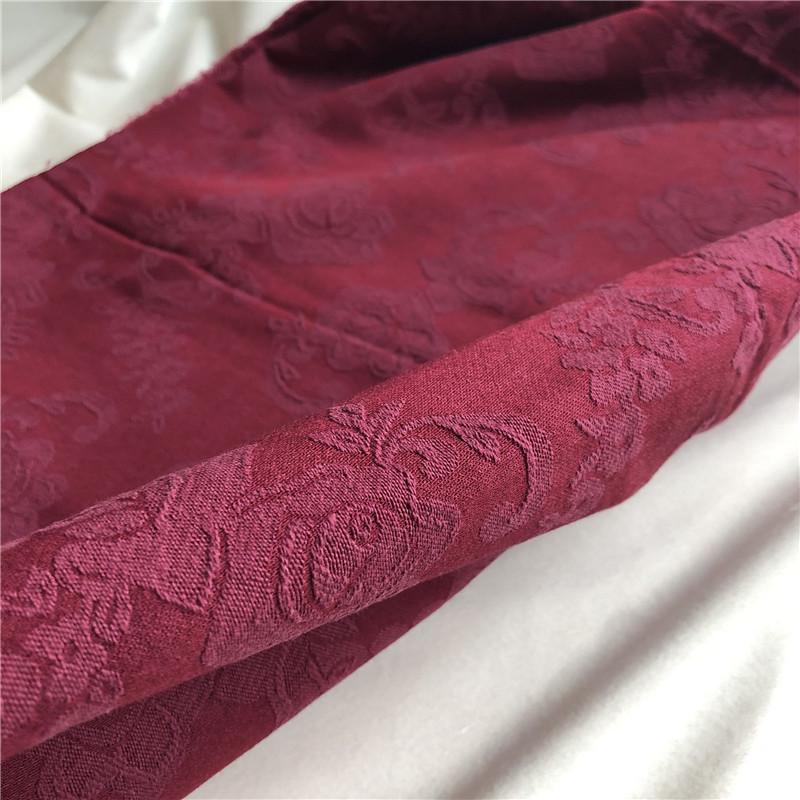Autumn/Winter Thickened Double-Sided Cotton Linen Jacquard Hanfu Robe Dress Fabric