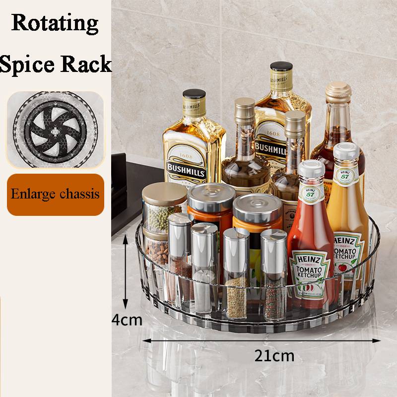 

360 Multifunctional Rotating Spices Tray Seasoning Cosmetics Fruit Turntable Storage Suitable For Kitchen Cabinets And Homes