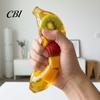 Tension Relief Toys Stress Banana Squeeze Toy, Clear Fake Sensory Improve Toy Concentration & Relieve Tension, Soft Stretchy Fruit Fidget Hand