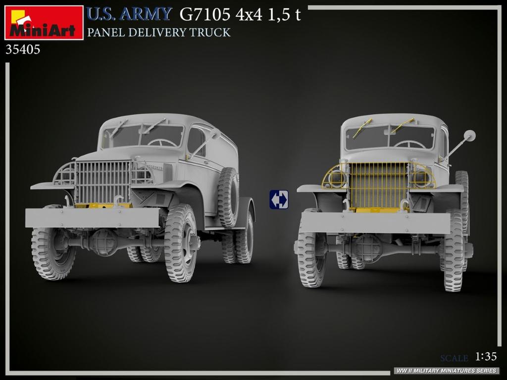 MiniArt Масштаб Американский G7105 4x4 Панельный фургон Пластиковая модель MA35405 1/35 1,5 тонны