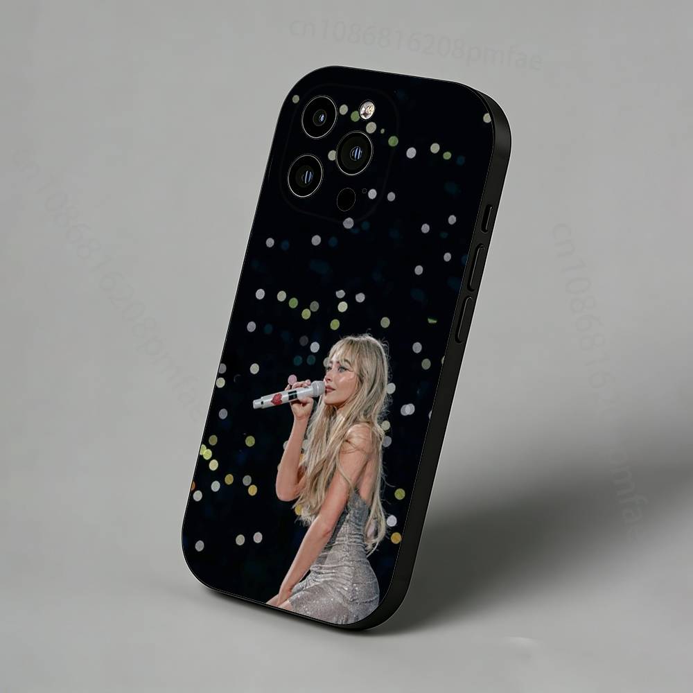 

Singer S-Sabrina Carpenter Slim Back Phone Case for iPhone 17,16,15,14,13,12,11 Pro,Max,Plus,X,XS,XR,SE,Mini Protective Cover iPhone17promax