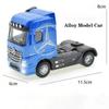 1:50 Diecast Alloy Truck Head Model Toy Container Truck Pull Back With Light Engineering Transport Vehicle Boy Toys For Children