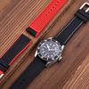 Premium Hybrid Leather FKM Sailcloth Watch Strap 18mm 20mm 22mm 24mm Fluoro Rubber Leather Watchband For Each Brand Diving Watch
