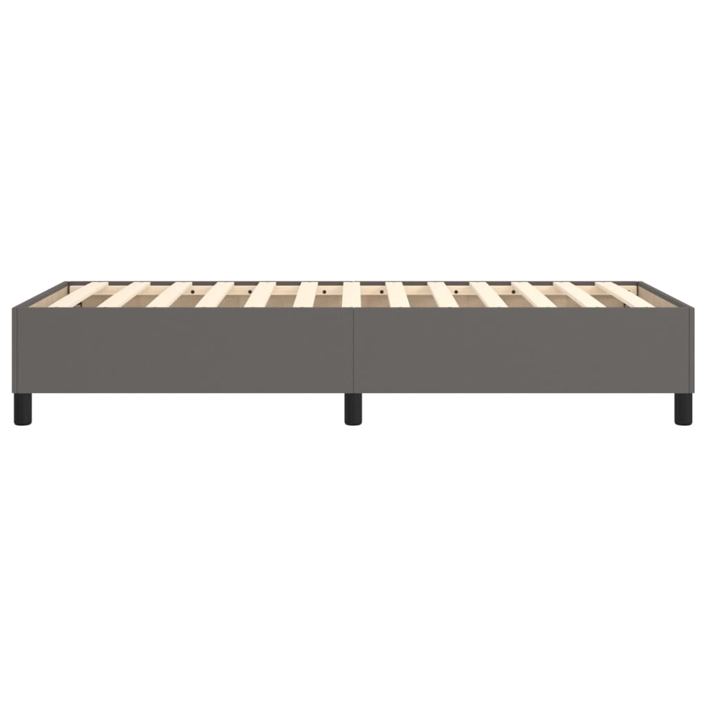 VidaXL Boxspringbettgestell Grau 90x200 cm Kunstleder