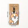 1pc Cute Corgi Travel Accessories Luggage Tag Creative Fashion Style Silicon Portable Travel Tag ID Address Holder