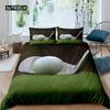 Golf Duvet Cover Set Golf Club Athlete Twin Bedding Set Microfiber Grass Leaf Branches Sports Game Theme Double King Quilt Cover