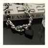 1 Piece Multi-layer Black Silver Beaded Heart Necklace Sweet Cool Style Daily Wear / Punk Look / Party Accessories