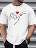 Fashiona Casual Loose Dog Heart Pattern 3d Print Sport Quickdry Breatha Unisex Tshirt Outdoors Street Casual Parentchild Clothing