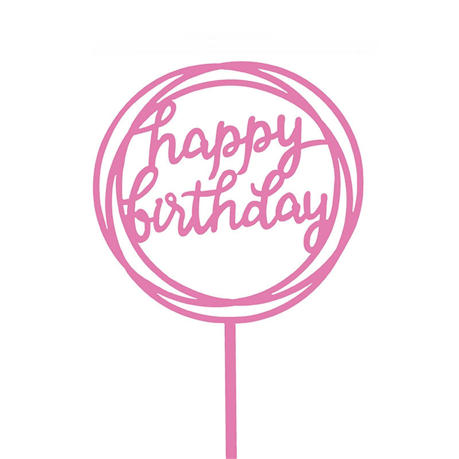 

Акриловые украшения для торта на день рождения, розовое золото, украшение на десерт на день рождения для детей, украшения для торта, принадлежности для выпечки One Size розовый