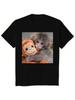 Funny Team Punch Monkey Graphic O Neck Tee Shirt Baby Monkey Holding Tee Shirt Short Sleeve Plus Size Tops