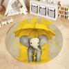 Charming Elephant Rug for Kids' Playroom Decor round carpet for home sofa bedroom, gift