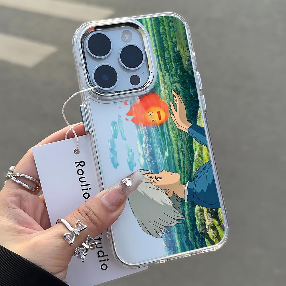 

Lovely flame M-Moving Phone Case for Samsung Galaxy S25 S24 S23 S22 S21 S20 Note20 FE Ultra Edge Plus 4G 5G H-Howl s Soft Cover Samsung S9 Plus