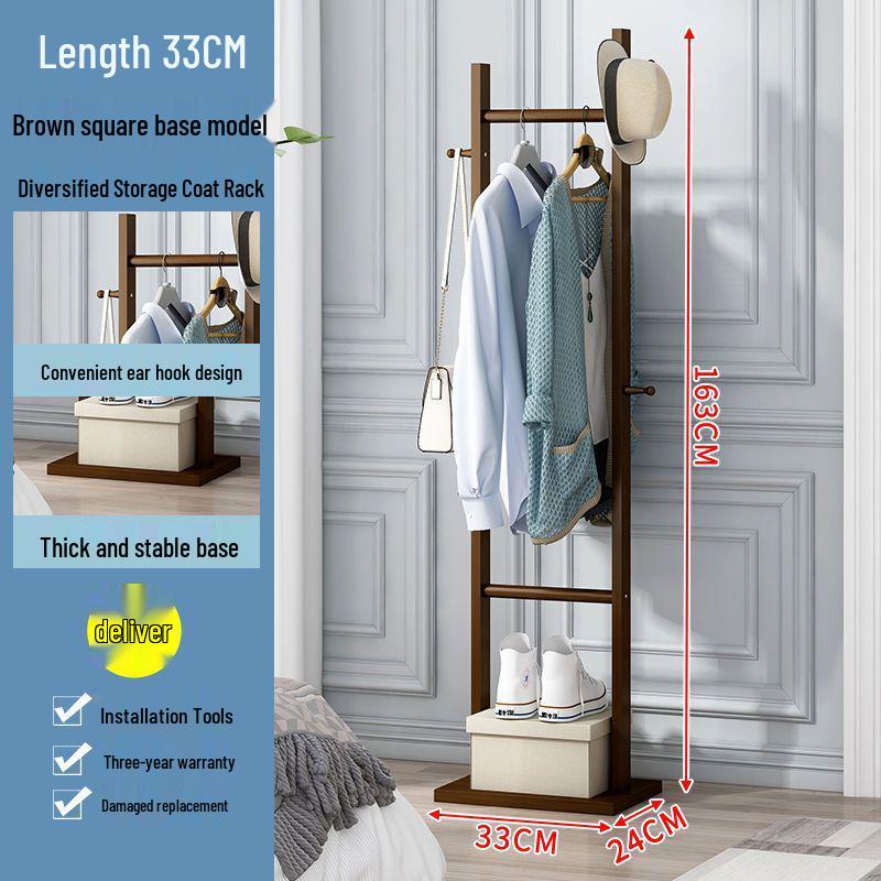 

Versatile Floor-Standing Coat Rack with Storage Shelf for Home