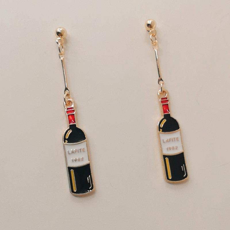 Enamel Wine Glass Earrings Red Wine Earrings Mini Food Earrings A Gift For Wine Lovers