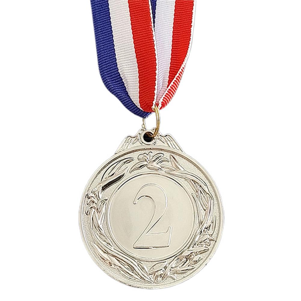 5cm Gold/Silver/Bronze Medal Sports Rewards with Neck Ribbon Students Rewards Metal Winner Medals for Talent Show Party Race