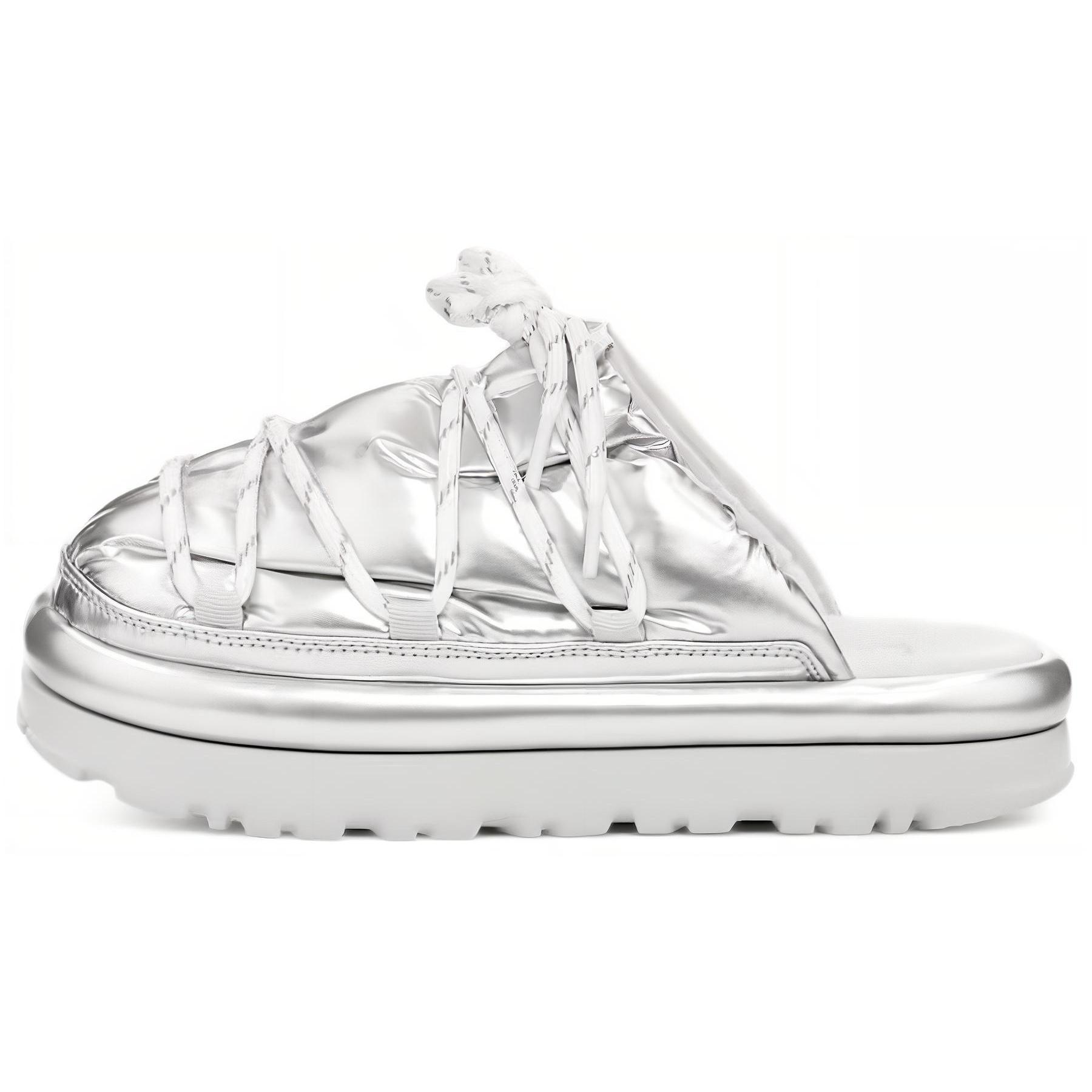 (WMNS) UGG Hi Shine Spaceslider Slide Silver Women s 1149033-SLVR EU 37