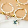 Bowknot Cat Pearl Pendant Pet Collar Cute Dog Decorative Adjustable Necklace Small Pets